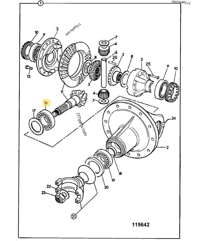Roulement compatible pour Caterpillar, pour New Holland, pour Manitou 4