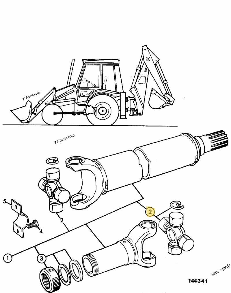 Kit croisillon 106x34.9mm compatible pour Case, pour New Holland, pour Terex 2