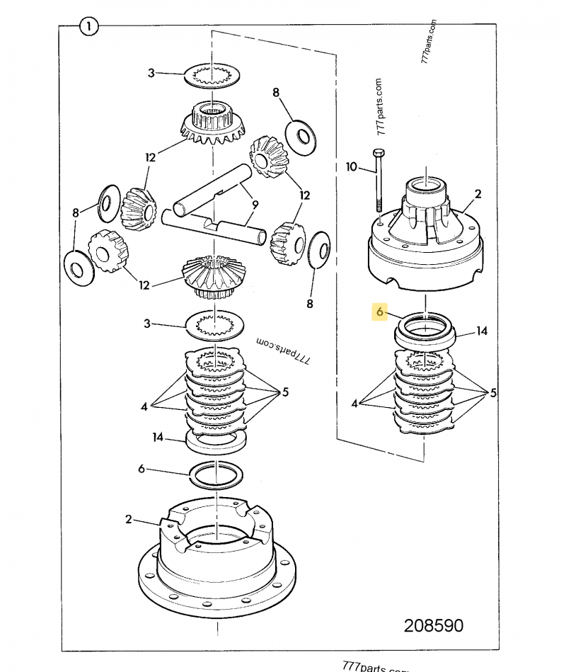 Kit de cales compatible pour JCB 4