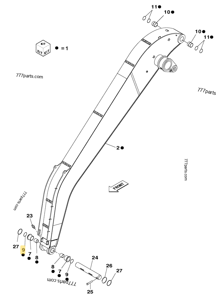 Joint etancheite compatible pour JCB 2