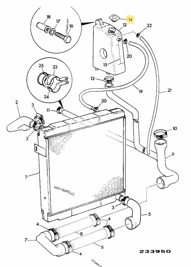 Bouchon pression compatible pour JCB 2
