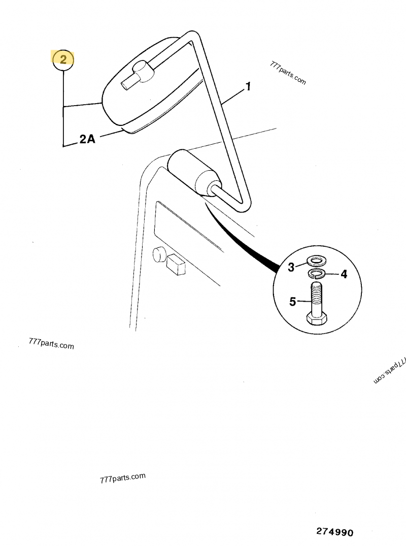 Retroviseur ext compatible pour JCB 4