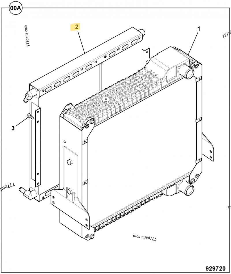 Refroidisseur d'huile hyd compatible pour JCB 2