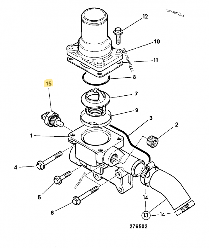 Sonde température eau compatible pour JCB 6