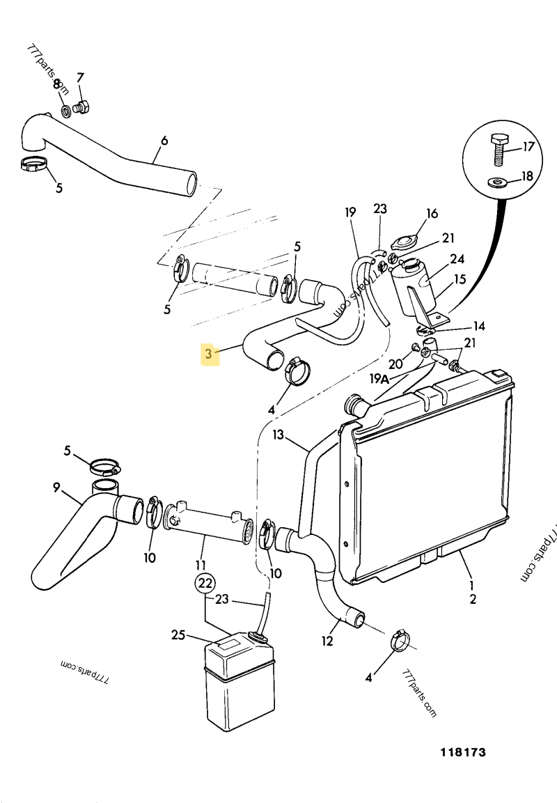 Durite sup compatible pour JCB 2