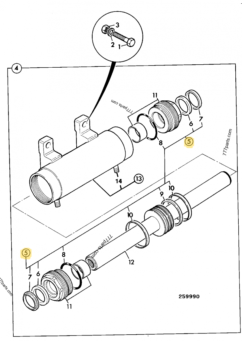 Kit de joints 45x75 compatible pour JCB 2