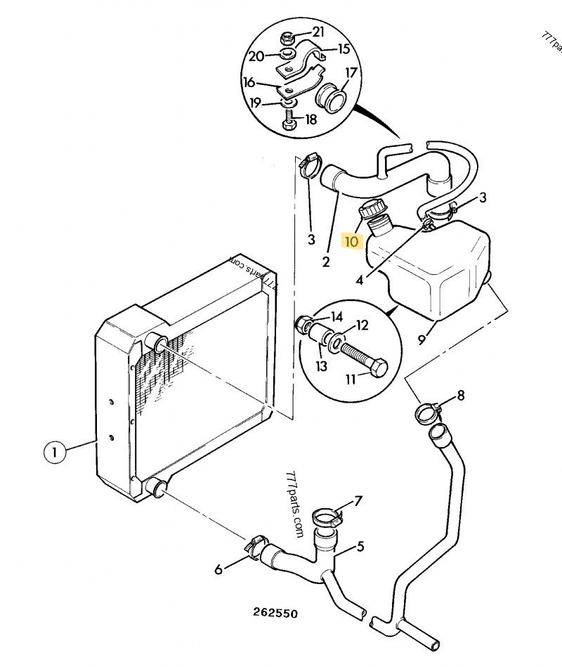 Bouchon vase expansion compatible pour JCB 2