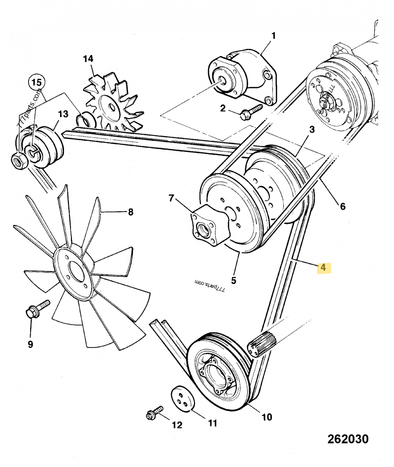 Courroie compatible pour JCB 5