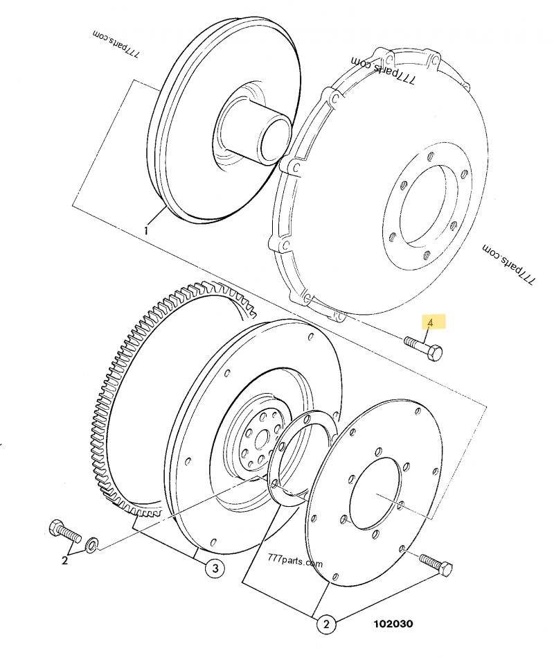 Vis m10x30 compatible pour JCB 2