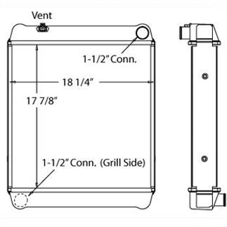 Radiateur eau compatible pour JCB 2
