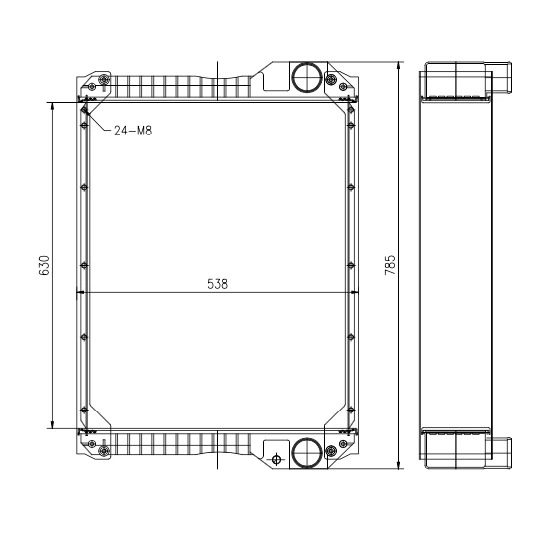 Radiateur compatible pour JCB 3