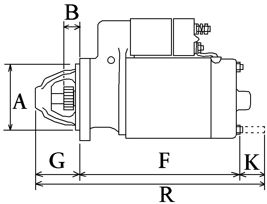 Demarreur compatible pour JCB 2