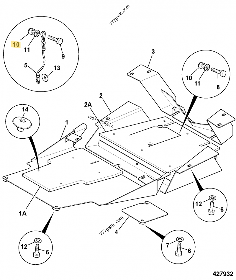 Ecrou m10 compatible pour JCB 2