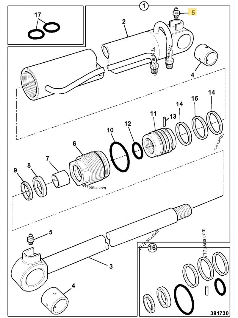 Graisseur droit 1/8 bsp compatible pour JCB 3