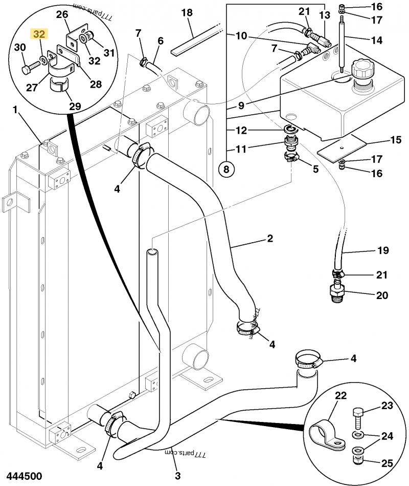 Rondelle m10 compatible pour Case, pour New Holland, pour John Deere 2