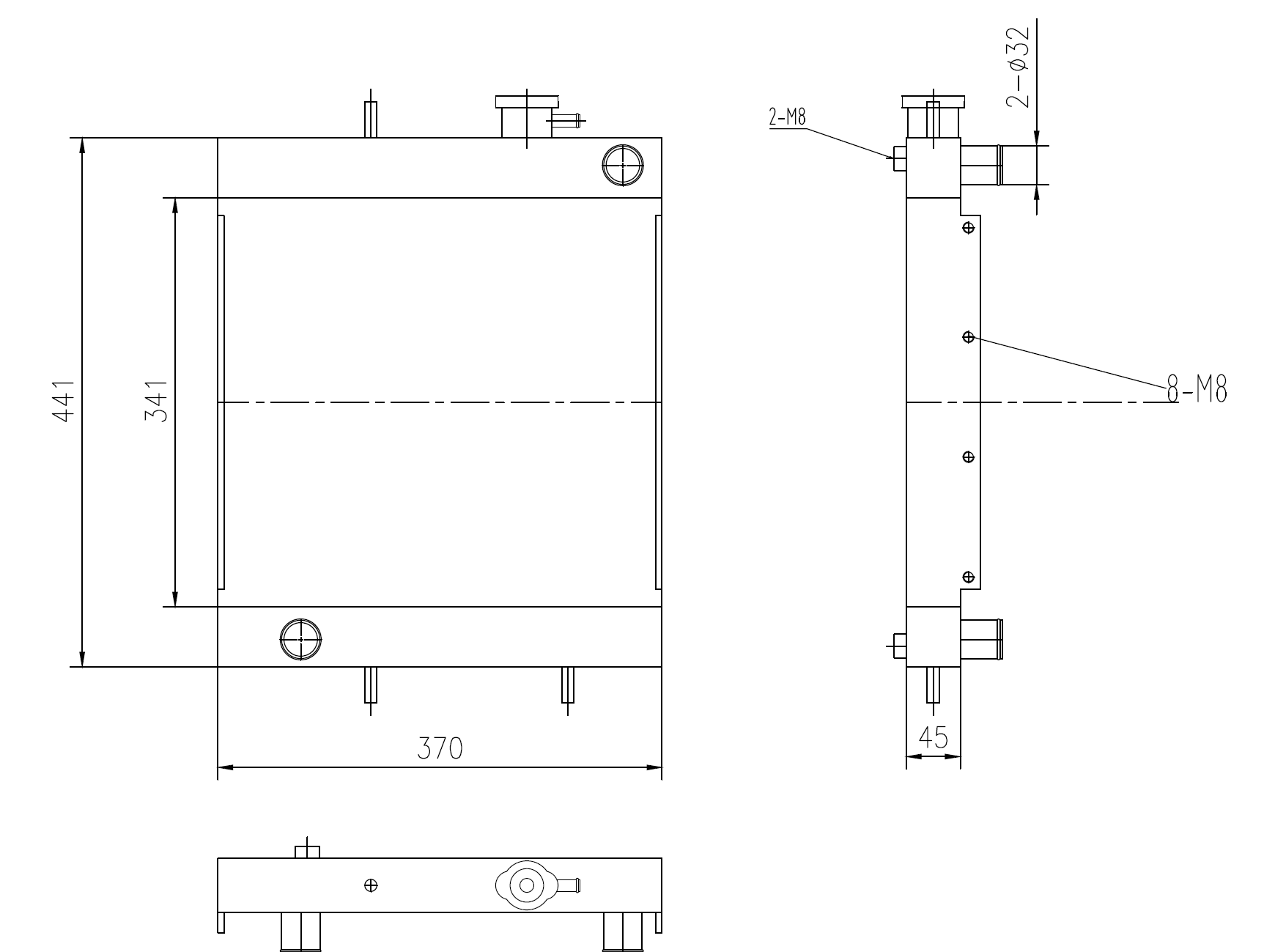 Radiateur eau compatible pour JCB 2
