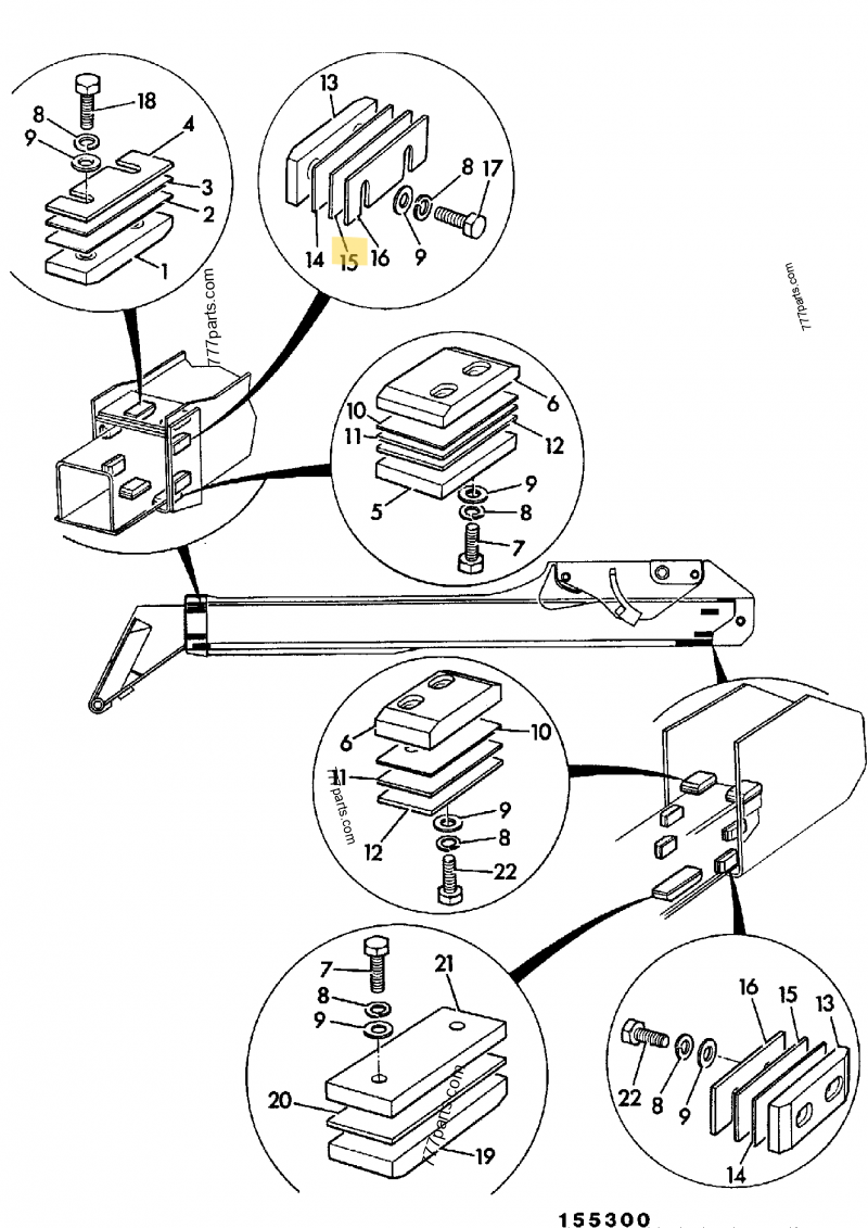 Cale ep 3mm compatible pour JCB 2