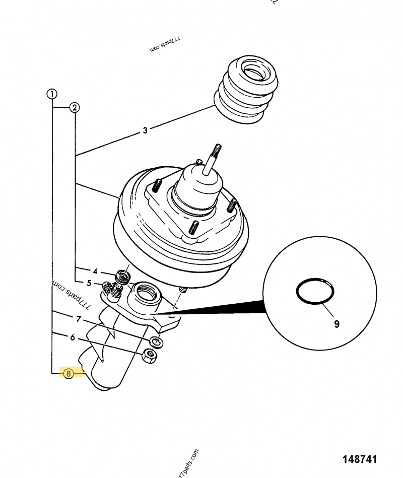 Maitre cylindre compatible pour JCB 5