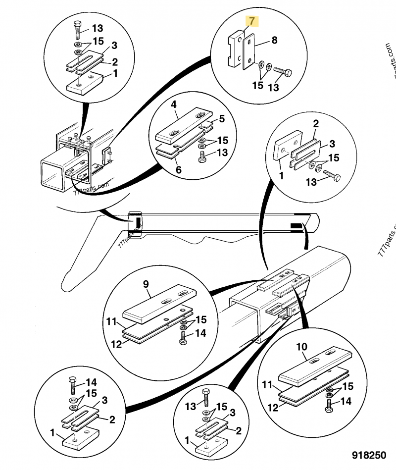 Patin d'usure compatible pour JCB 2