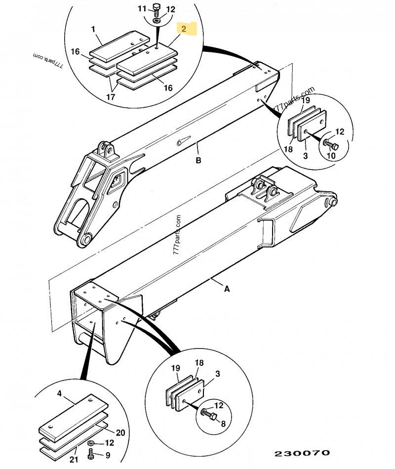 Patin d'usure compatible pour JCB 5