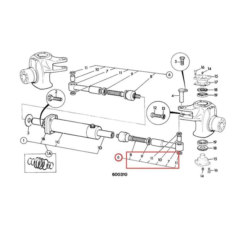Biellette de direction complete compatible pour JCB 2