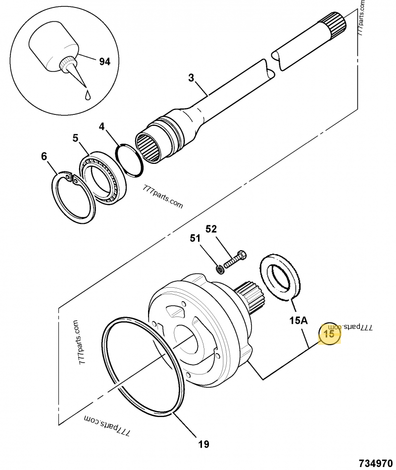 Pompe de transmission compatible pour JCB 2