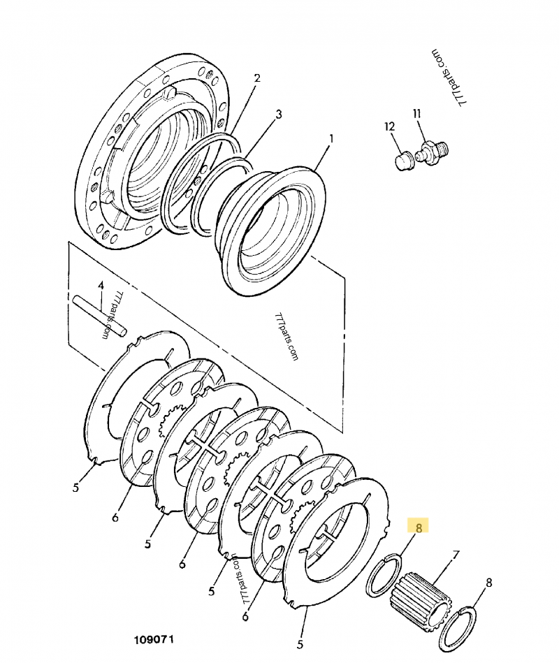 Circlip compatible pour JCB 5