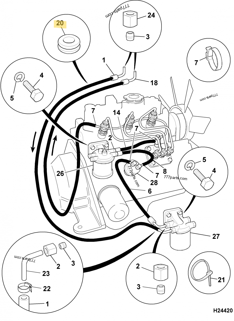 Joint torique compatible pour JCB 2