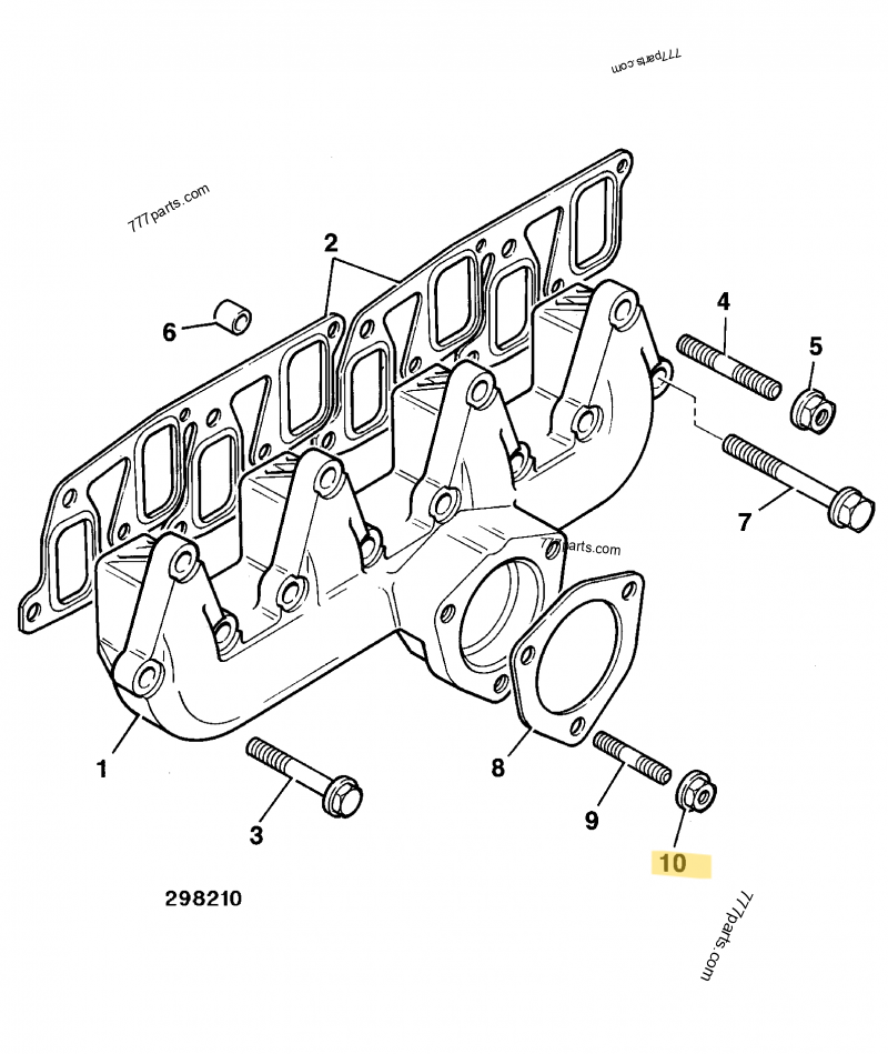 Ecrou m10 compatible pour JCB 2