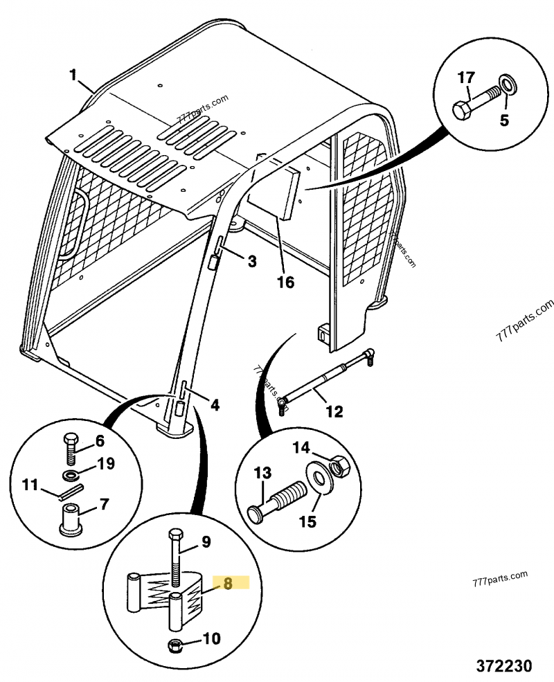 Sangle porte compatible pour JCB 4