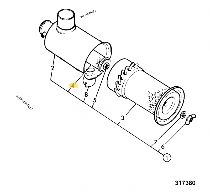 Filtre à air int compatible pour Neuson 5