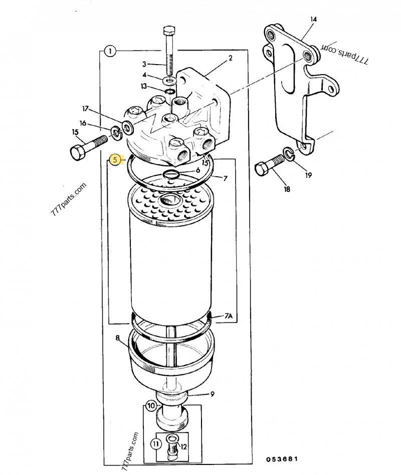 Filtre go long compatible pour Perkins, pour Caterpillar, pour New Holland 3