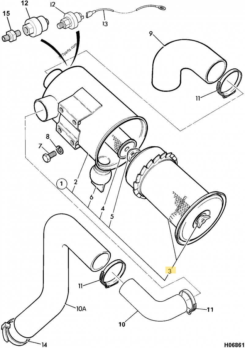 Filtre air ext compatible pour Deutz, pour Wacker, pour Benford 5