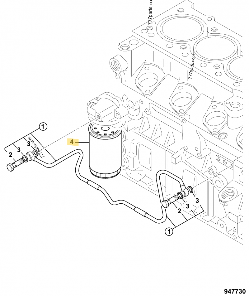 Filtre huile moteur compatible pour Deutz, pour Ford 2
