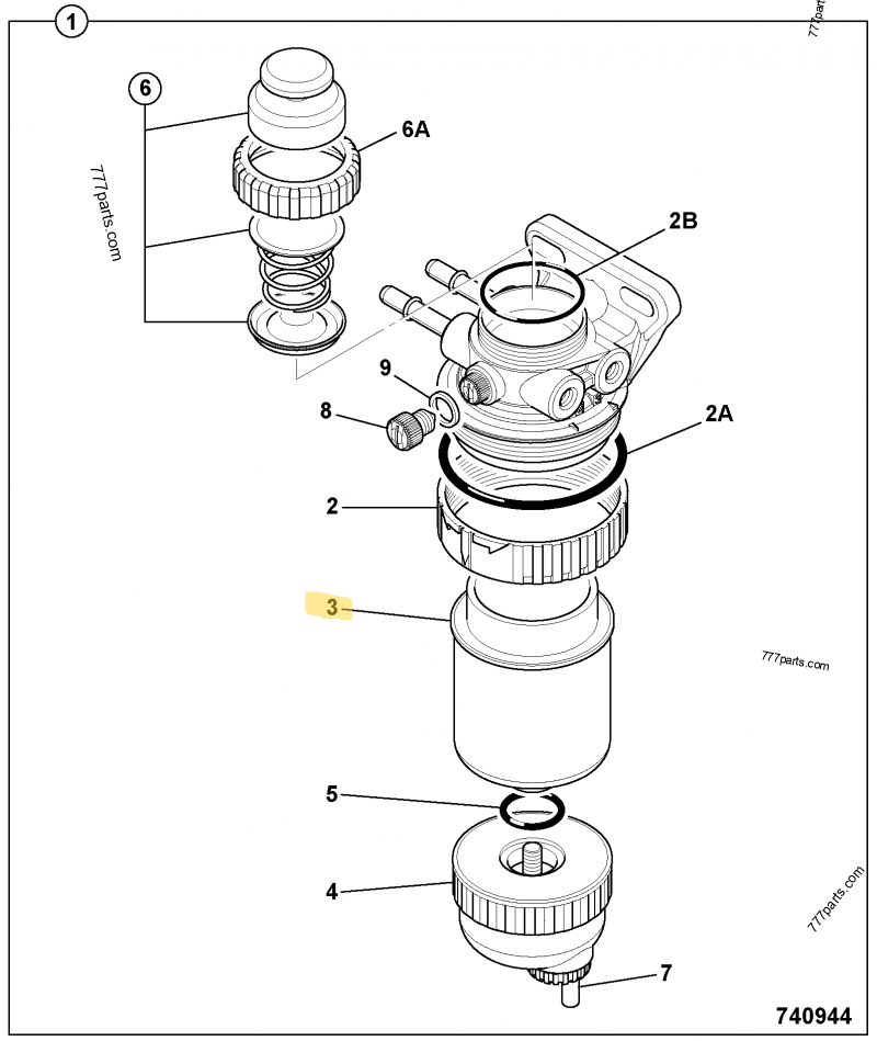 Filtre à carburant compatible pour HSM, pour Mitsubishi 2