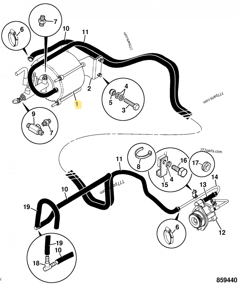 Servo frein complet compatible pour JCB 2