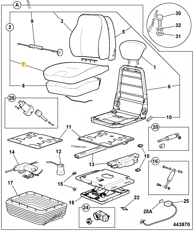 Kit housse assise siege compatible pour JCB 2
