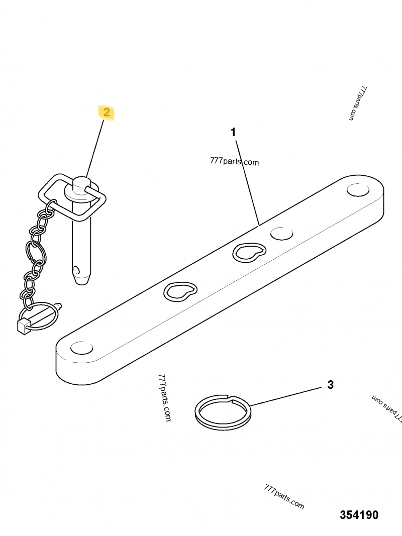 Axe verrouillage complet compatible pour JCB 2