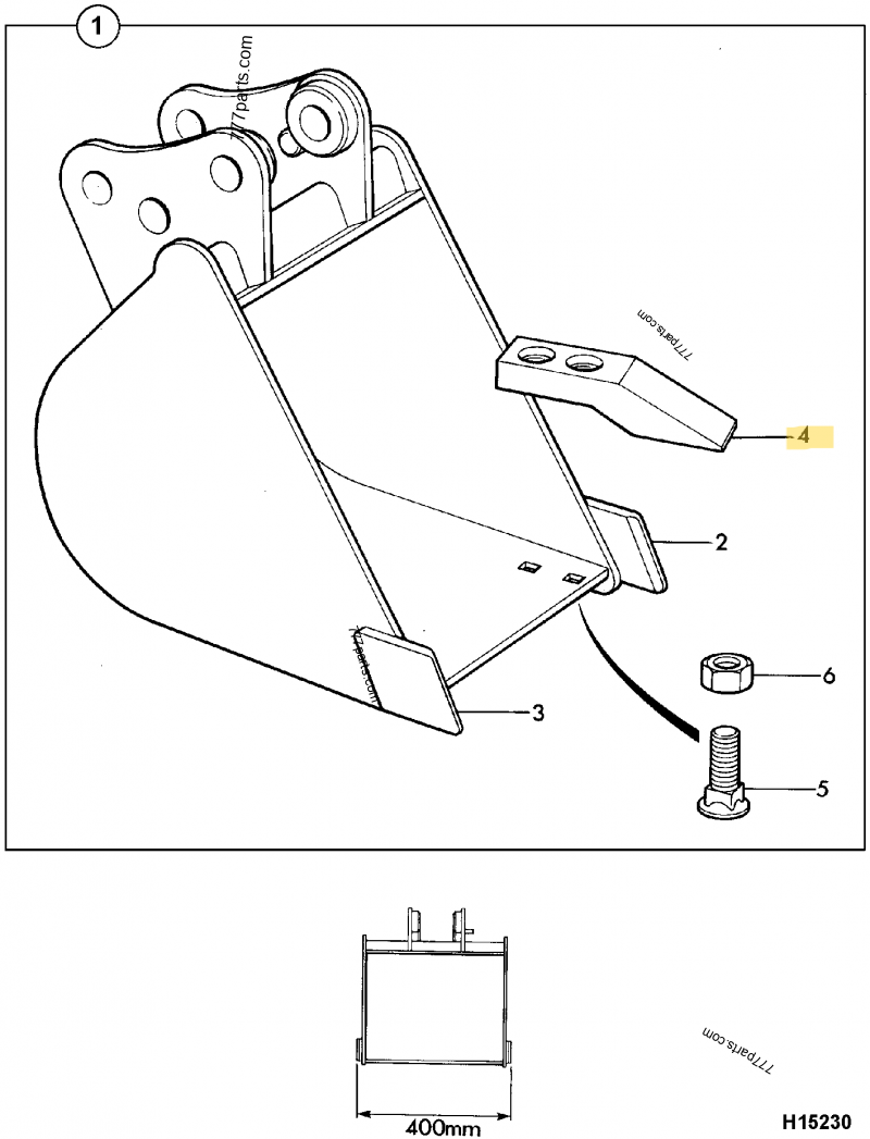 Dent compatible pour JCB 3