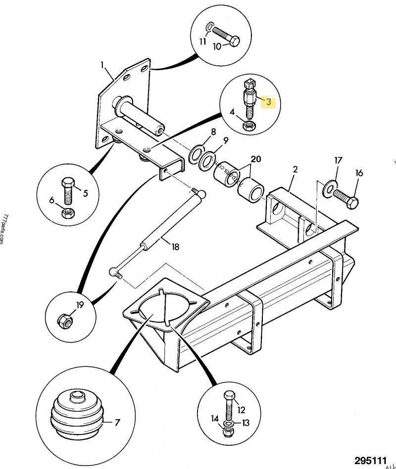 Contacteur frein à main compatible pour JCB 4