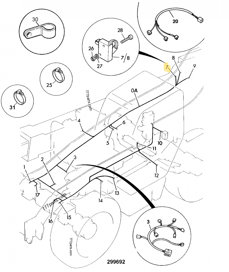 Capteur de position compatible pour JCB 2