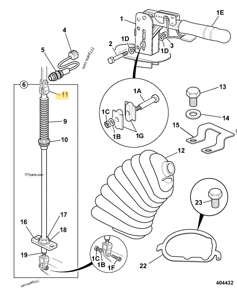 Capteur pedale frein compatible pour JCB 5