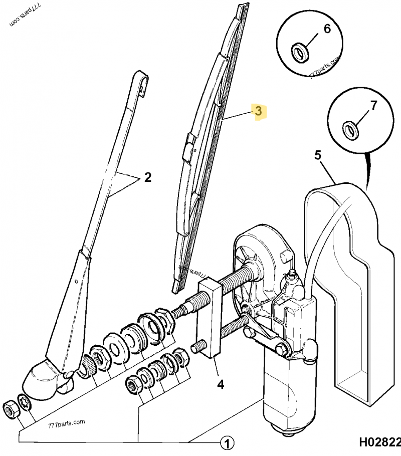 Balai essuie-glace 450 mm compatible pour JCB 3