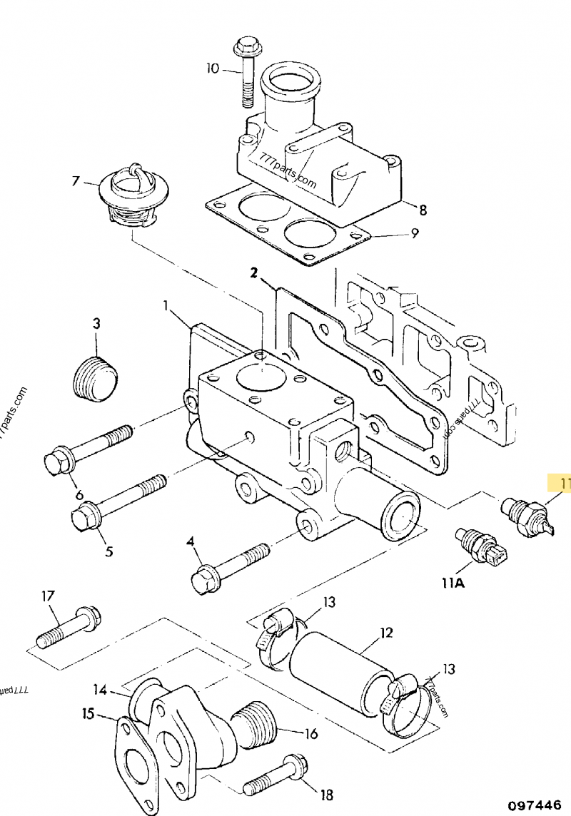 Sonde température eau compatible pour JCB 5