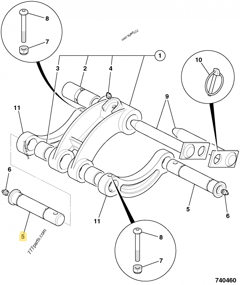 Axe compatible pour JCB 2