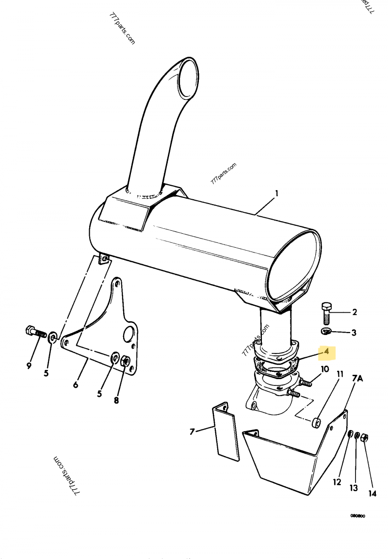 Joint de silencieux compatible pour JCB 2