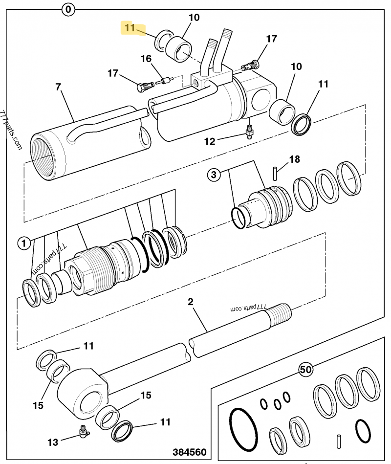 Joint etancheite compatible pour JCB 3