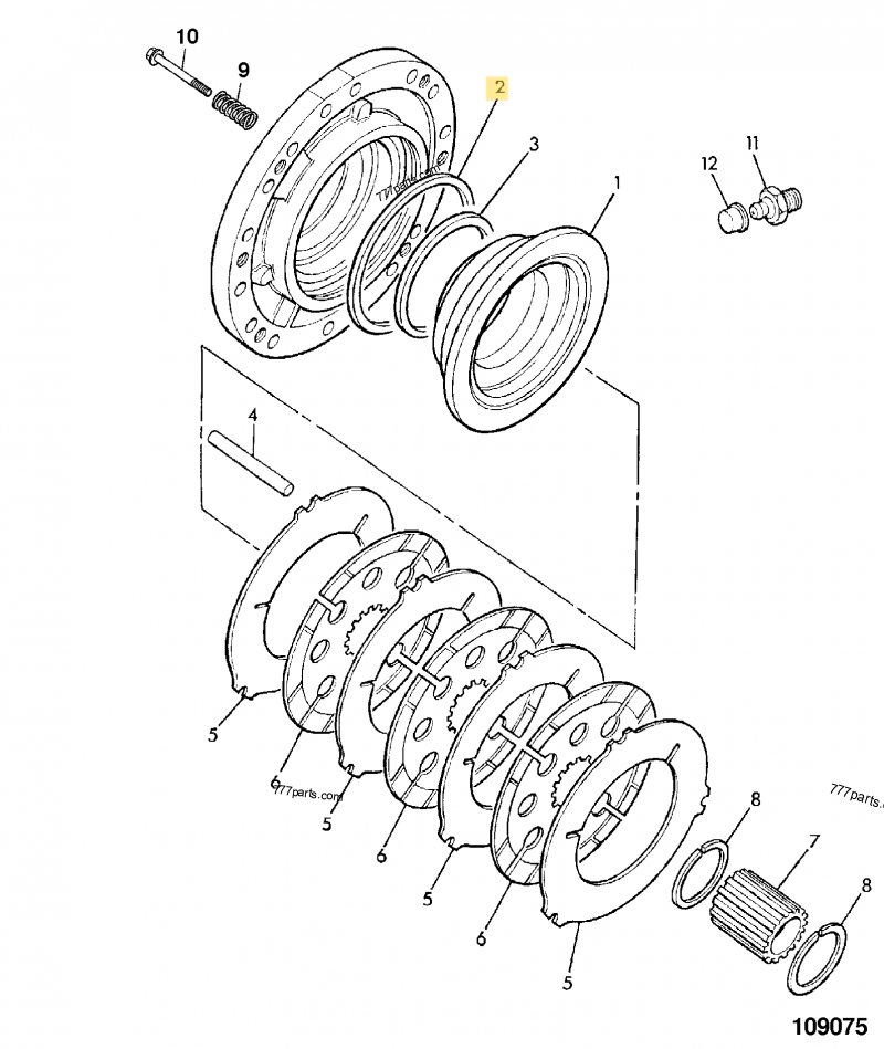 Joint piston de frein compatible pour JCB 2