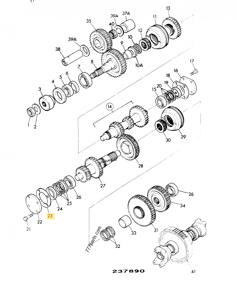 Joint papier compatible pour JCB 2