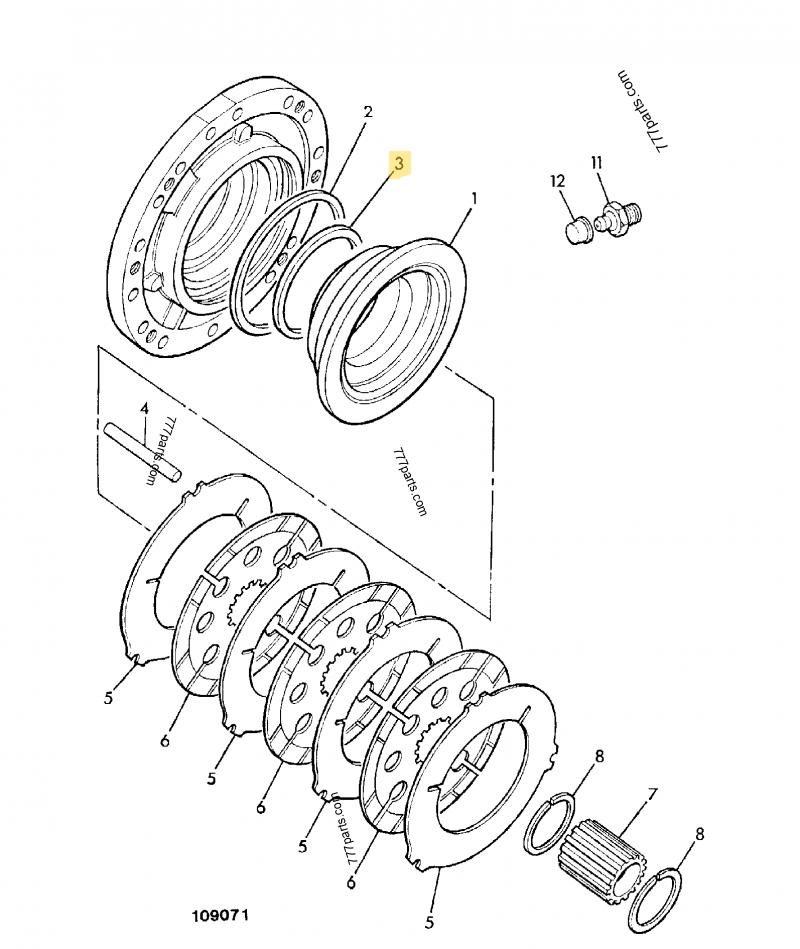 Joint piston de frein compatible pour JCB 5